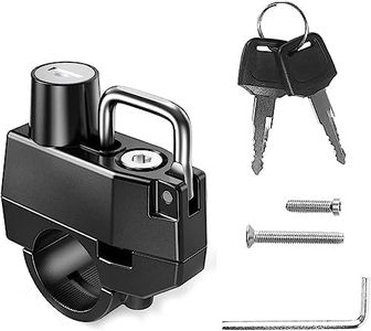 Motorcycle Helmet Lock, Scooters and Bicycle Anti Theft Safety Lock with 2 Keys for 22-28mm Handlebar