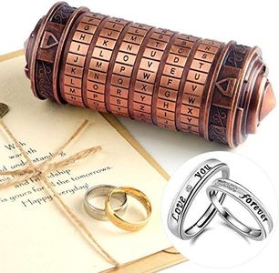 TUPARKA 5Pcs Da Vinci Code Mini Cryptex Valentine's Day Interesting Creative Romantic Birthday Gifts for Her（Red Bronze Color）