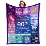 60th Birthday Gifts for Women 60 Year Old Birthday Gifts 60 Year Blanket Gifts 60th Funny Gift Idea 60th Birthday Gift Ideas Gifts for 60 Year Old Female Women Girl Bestie Sister (60th, 50"x60")