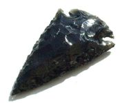 Stone Tone One 2" Black Obsidian Arrowhead with Carry Pouch