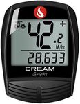 DREAM SPORT Bike Computer Bicycle Speedometer and Odometer 16-Function Wired Bike Computer Waterproof DCY016 Black