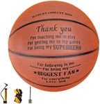 CybGene Dad Gifts from Son, Engraved Basketball for Dad, Stepfather, Father, Thank You Gifts for Dad, Dad/Father Appreciation Gifts, World's Coolest Dad, Engraved Basketball