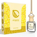 Airganic Aroma Swing - Lemon Bee- 10 ml |Aroma with Essential Oils in Glass Bottle with Wooden Diffuser Lid|Car Freshners| Hanging Car perfume| Car Hanging Accessories| Car Accessories Interior