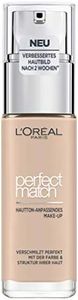 L'Oréal Paris Make-Up, Liquid Foundation with Hyaluronic and Aloe Vera, Perfect Match Make-Up, No. 1.R/1.C Rose Ivory, 30 ml