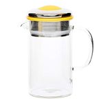 Brew Tea Company - Yellow Tea Pot - Glass Tea Pot for One - 400ml