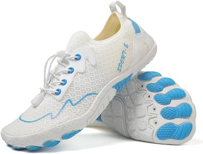 Men’s Barefoot Shoes for Outdoor, Sports, Gym, Water, Beach, Yoga, Exercise, Walking, Running, Quick-Dry - White Sky WS1 (White Sky, UK Footwear Size System, Adult, Men, Wide, 10)