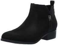 TOMS Women's Dahlia Ankle Boot, Black Suede/Heritage Canvas, 5 UK