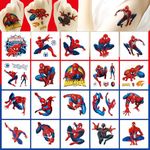 20 Sheets Spiderman Temproary Tattooos Birthday Party Supplies Favors Super Hero Party Bag Filler for Kids Boys Girls School Rewards