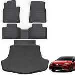 AltraVos Floor Mats & Cargo Liners for 2025 Toyota Camry,TPE All Weather Protection 1st & 2nd Row Car Floor Liners Front & Trunk Mat Accessories-Black