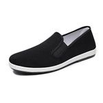 Yuschuh Tai Chi Shoes Unisex Kung Fu Shoes for Martial Arts Karate Slip-on Chinese Beijing Shoe Rubber Sole Black, Black, 9.5 Women/8 Men