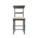 Progressive Furniture P836-63 Muse Ladder-Back Counter Chair (2/Ctn), Upholstered, Weathered Pepper