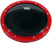 Remo RT-0010-58 10" Red Tunable Practice Pad with Ambassador Ebony Drumhead