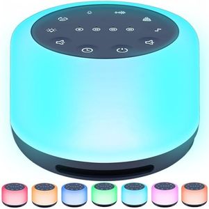 LeCoirrax Upgraded White Noise Machine for Baby Adult, 3 in 1 Sleep Sound Machine with 30 Soothing Sounds, 7 Night Light, Wireless Speaker, 3 Timer, Memory Function for Sleeping Relaxing Travel Office