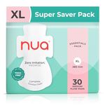 Nua Ultra Safe| 30 Medium Flow -XL | SUPER SAVER PACK | Leakproof & Toxic Free Sanitary Pad (Pack of 30)