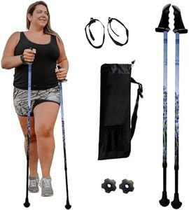 York Nordic Big and Tall Motivator Walking Poles for Balance and Rehab - 2 Pieces - Strong Push Button Locks, Detachable Rubber Feet, Travel Bag - for Heights 4' up to 7' feet and Weights up to 500lbs