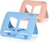 2Pack Book Stand - Waterproof Book Holder, Lightweight, Hands Free (Blue+Pink, 11.82" * 8.26")