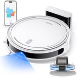 Vyzzle Robot Vacuums and Mop 5000PA,3 in 1 Robot Vacuums Lidar Navigation,5 Editable Maps,10 No-go Zones,Self-Charging,App/Alexa,Robot Vacuum for Pet Hair,Carpet,Hard Floor(White)