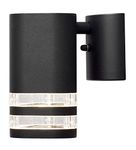 Konstsmide 7515-750 Outdoor Wall Lights Mains Powered/Modena Wall Light Double Down/1 x 35 W GU10 Max Wall Lamp/Clear Acrylic Lens/Aluminium/IP44/Outside Light,Matt Black