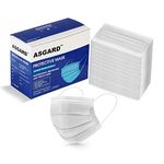 ASGARD Nonwoven Fabric Disposable Multilayer Protective Mask (White, Pack of 100) for Unisex