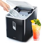 Pro Breeze® Ice Maker Machine, Large Countertop Ice Cube Maker with Ice Scoop, 15 kg Compact Self-Cleaning Ice Machine, Ice Ready in 6-9 Mins, 2 Sizes of Bullet Ice for Home/Kitchen/Office/Bar/Party