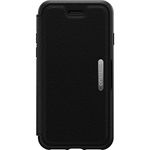 OtterBox Strada Case for iPhone 7/8/SE 2nd Gen/SE 3rd Gen, Shockproof, Drop proof, Premium Leather Protective Folio with Two Card Holders, 3x Tested to Military Standard, Black