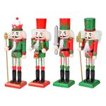 ATORSE® Nutcracker Figurine Sculpture Christmas Decor for Living Room Party Festival scepter