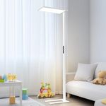 LES FLEURS LED Floor Lamp, 10000LM Full Spectrum Eye-Care Reading Light, 120W Touch Dimming Standing Lamp, 1.95m Modern Tall Lamp for Home Office Living Room Bedroom, 4000K Natural Daylight