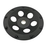 7" PCD Grinding Wheel for Epoxy, Glue, Mastic and Paint, 9 PCD Segments, 7/8"-5/8" Non-Threaded Arbor