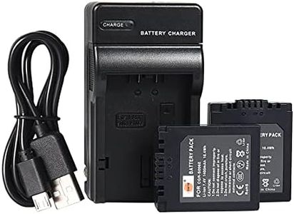 DSTE S006E Lot de 2 batteries Li-ion et chargeur micro USB compatible avec Panasonic CGR-S006E CGR-S006A1B CGA-S006 Lumix DMC-FZ18 DMC-FZ8 DMC-FZ38 DMC-FZ35 DMC-FZ7 Leica V-LUX1