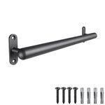 Dolibest 36 Inch Wall Mount Metal Handrail, Staircase Step Handrail, Non-Slip Safety Grab Handle, Barrier-Free Staircase Grab Bar for Elderly, Indoor & Outdoor Use, 1.3 Inch Round (Black)