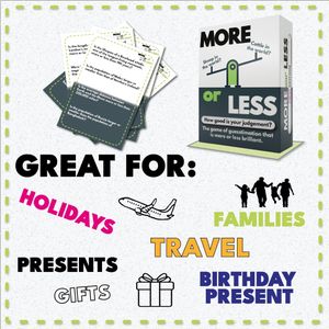 More or Less Card Game – Fun Family Party Game