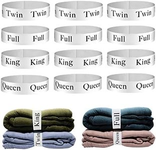 ZJCAHXJ 12pcs Bed Sheet Organizers and Storage Bands for Closet Organization Linen Labels King Twin Full Queen Bedding Bands Elastic Sheet Straps