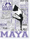 Color Guard Typography Personalized