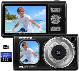 16FT Underwater Digital Camera, 4K 48MP 1500mAh Removable Battery 18X Zoom