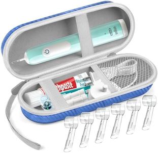 Electric Toothbrush Travel Case, Hard Storage Case with 6pcs Electric Toothbrush Caps