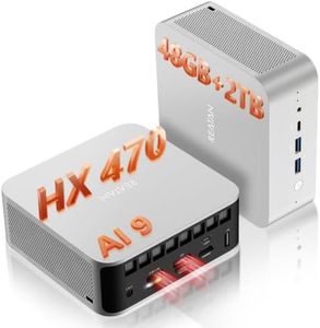 Reatan Upgraded Mini Desktop Gaming PC, OCuLink AMD AI 9 HX 470, Radeon TM 890M 5600MHz (up to 5.2GHz) 48GB DDR5 2TB M.2 2230 2.5Gbps LAN,HDMI 2.1, 8K USB 4.0 Wi-Fi 7/BT5.4 for AI, Gaming, Office