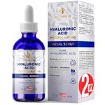 Pure Hyaluronic Acid Serum for Face (2oz) - Serum for Skin and Lips - Hydrating and Moisturizing Face Serum for All Skin Types