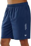 NORTHYARD Men's 7" Athletic Shorts Workout Gym Quick Dry Shorts Lightweight Mesh Hiking Shorts for Men Exercise Darkblue M