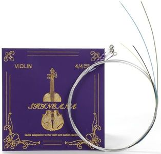Violin Strings,Violin Strings 4/4 Full Set, Medium Tension - Solid Steel Core, Warm Tone, Economical and Durable – For All Levels