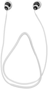 kwmobile Laccetto Portauricolari Compatibile con Anker Soundcore Space A40 - Cordino Porta-Cuffie in-Ear - Laccio Blocca-cuffiette Bianco