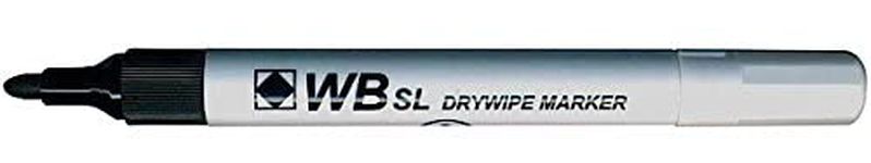 Hainenko WB SL Bullet Tip Dry Wipe Marker - Black (Pack of 100)