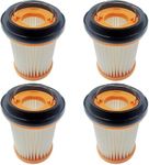 4 Pack Replacement Fabric Filter Compatible with Shark ION W1 Cordless Handheld WV200 WV201 WV205 WV220 Vacuums,Compare to Part # XHFWV200