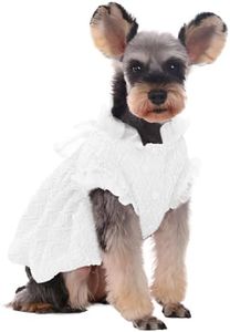 Kuoser Dog Dress, Cute Dog Dresses for Large Dogs Girl Elegant Puppy Tutu with Bow-Knot, Doggie Princess Costume Pet Outfit for Birthday Party Christmas Halloween Wedding, White XL