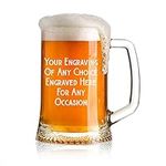 ukgiftstoreonline Personalised Engraved 1 Pint Glass Beer Tankard Any Occasion Bold Script Birthdays Anniversaries Weddings Christmas TNK-08