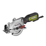 Rockwell 4-1/2” Compact Circular Saw, 5 amps, 3500 RPM, with Dust Port and Starter Kit– RK3441K, Black