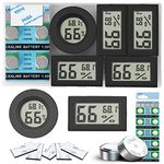 Vaikby 5-Pack Room Thermometer, Indoor Thermometer Hygrometer, Mini Digital Temperature Humidity Meter Gauge Monitor, Large LCD Display Celsius or Fahrenheit for House, Greenhouse, Baby, Office, Home