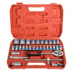 Zaptec 32Pcs 1/2 inch Socket Set - Ratchet Wrench Spanner Tool Goti Pana Set with Carry Box, for Automobiles, Bike, Car Repair Tool Kit