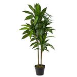 Nearly Natural 6585 Dracaena Decorative Silk Plant, 43-Inch, Green