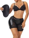 Clevvets Women Butt Lifter Shapewear Body Shaper Hip Padded Enhancer Booty Lifter Tummy Control Panty, Black, Large