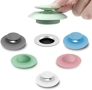 Shower Drain Stopper - Silicone Bathtub Drain Strainers, Hair Trap Hair Catcher Bathtub Drain Stopper Protectors Cover Easy to Install and Clean Suit for Bathroom Bathtub and Kitchen 5 Pack